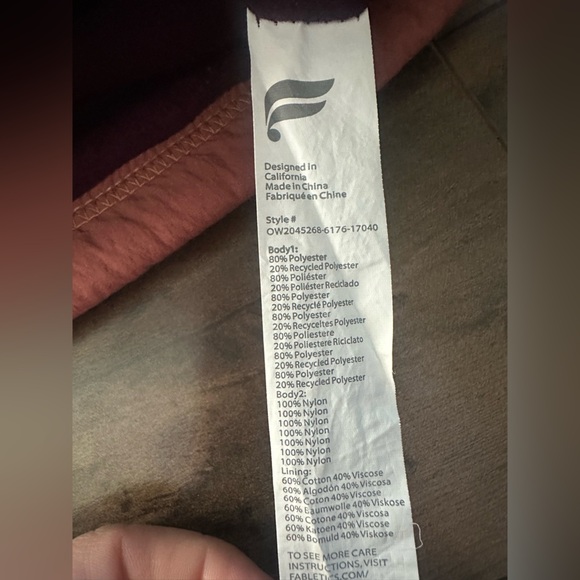 Fabletics Mallory Fleece Pullover – Plum & Mauve – Size M - Picture 12 of 12